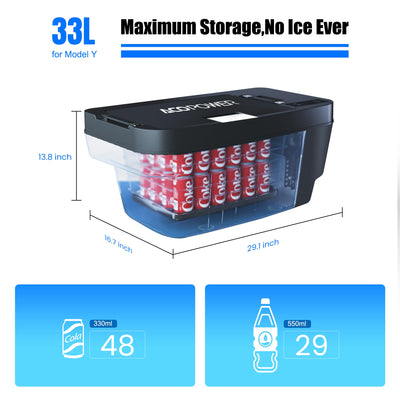 ACOPOWER TesFridge Portable Freezer Specially Designed for Tesla Model Y (HY-T-35)