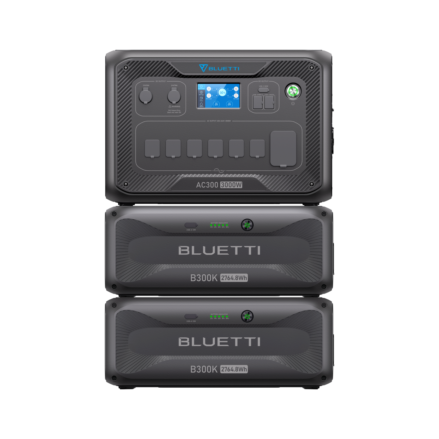 BLUETTI AC300 + B300K Home Battery Backup System 3.000W 2.764,8Wh (AC300-3-58-SPFUS-00)