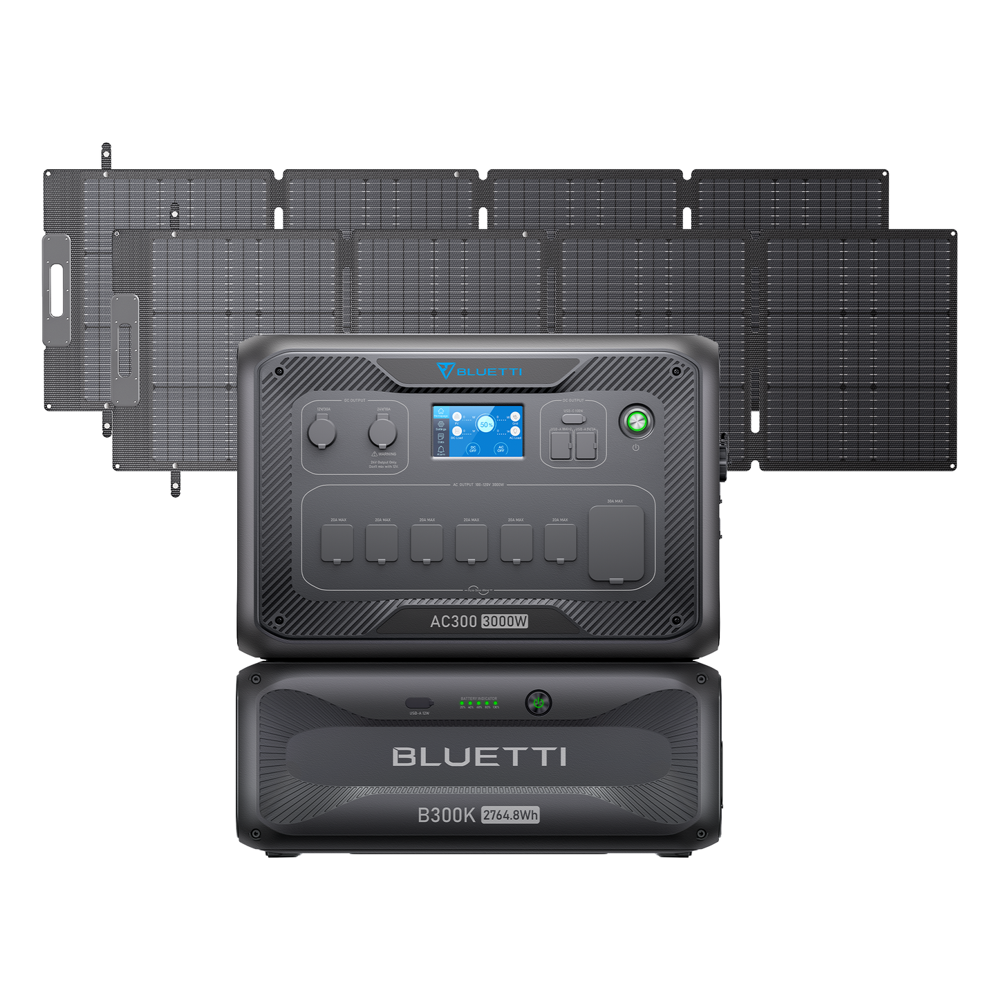 BLUETTI AC300 + B300K Home Battery Backup System 3.000W 2.764,8Wh (AC300-3-58-SPFUS-00)