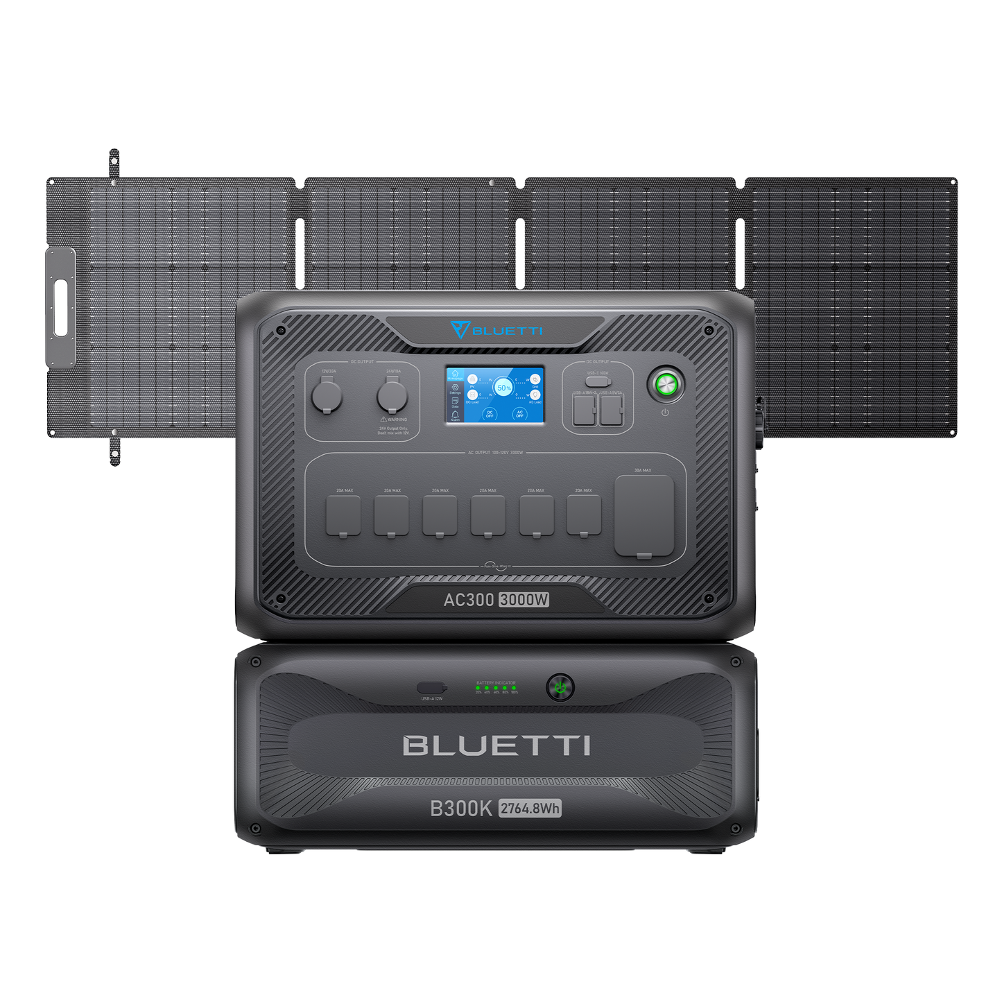 BLUETTI AC300 + B300K Home Battery Backup System 3.000W 2.764,8Wh (AC300-3-58-SPFUS-00)