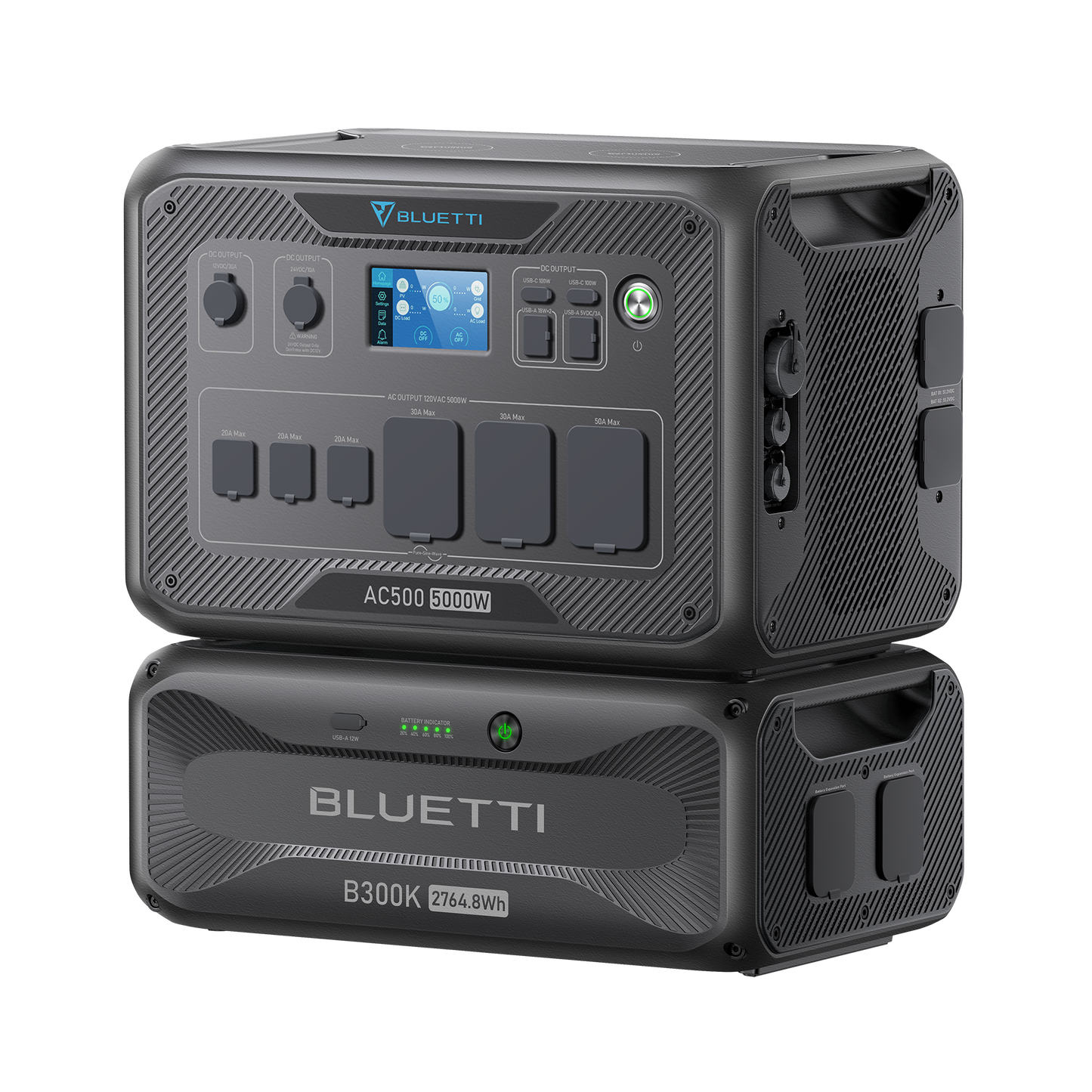 BLUETTI AC500 + B300K Home Battery Backup System | 5,000W Solar Generator Kit (Set C-AC500-3-44)
