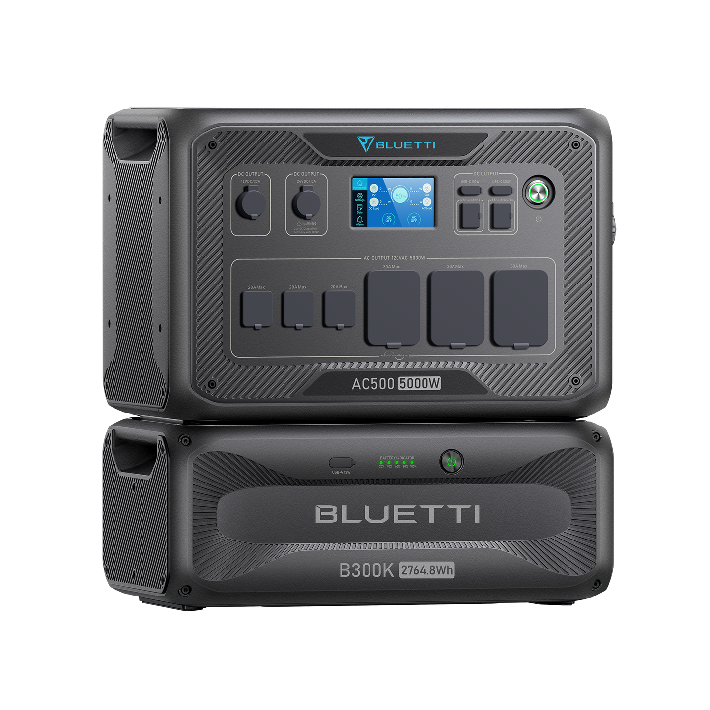 BLUETTI AC500 + B300K Home Battery Backup System | 5,000W Solar Generator Kit (Set C-AC500-3-44)