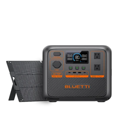 BLUETTI AC70P Portable Power Station 1000W 864Wh (P-AC70P-US-GY-BL-010)