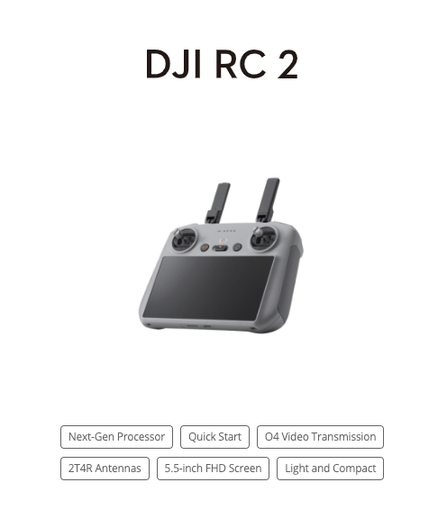 DJI RC 2 Remote Controller (CP.RC.00000020.01)