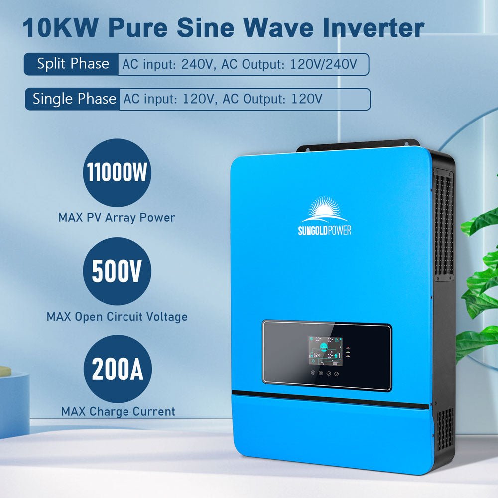SunGoldPower Off Grid Solar Kit 20kW 48VDC 120V/240V LIFEPO4 30.72kWh Lithium Battery 32 X 440 Watts Solar Panels (SGR-20K30E)