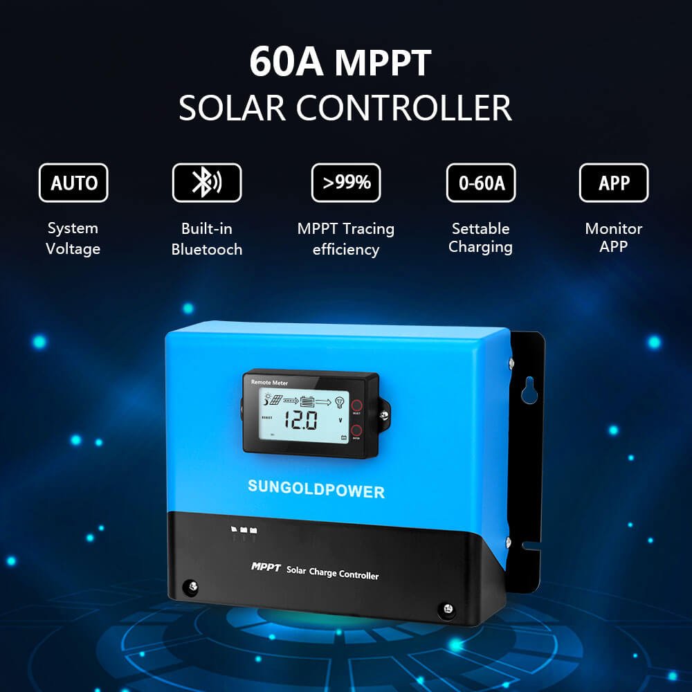 SunGoldPower 60 Amp MPPT Solar Charge Controller (SGC482560A)