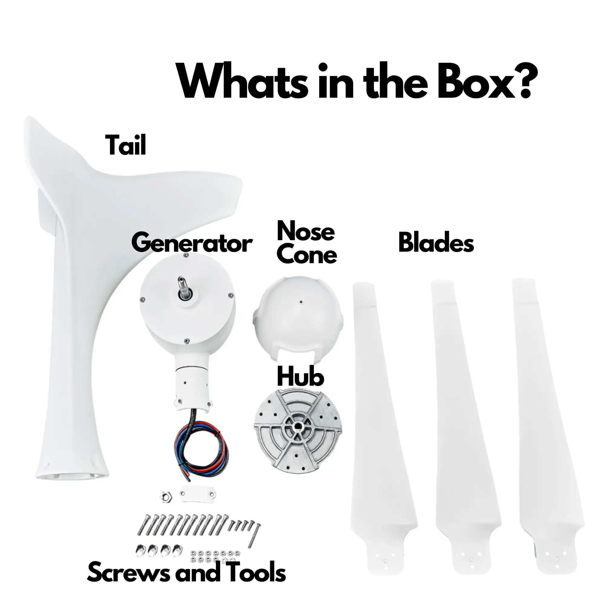 Automaxx Windmill 1500W Wind Turbine Generator Kit – Off-Grid Renewable Power for Homes & RVs (DA1500A9DE)