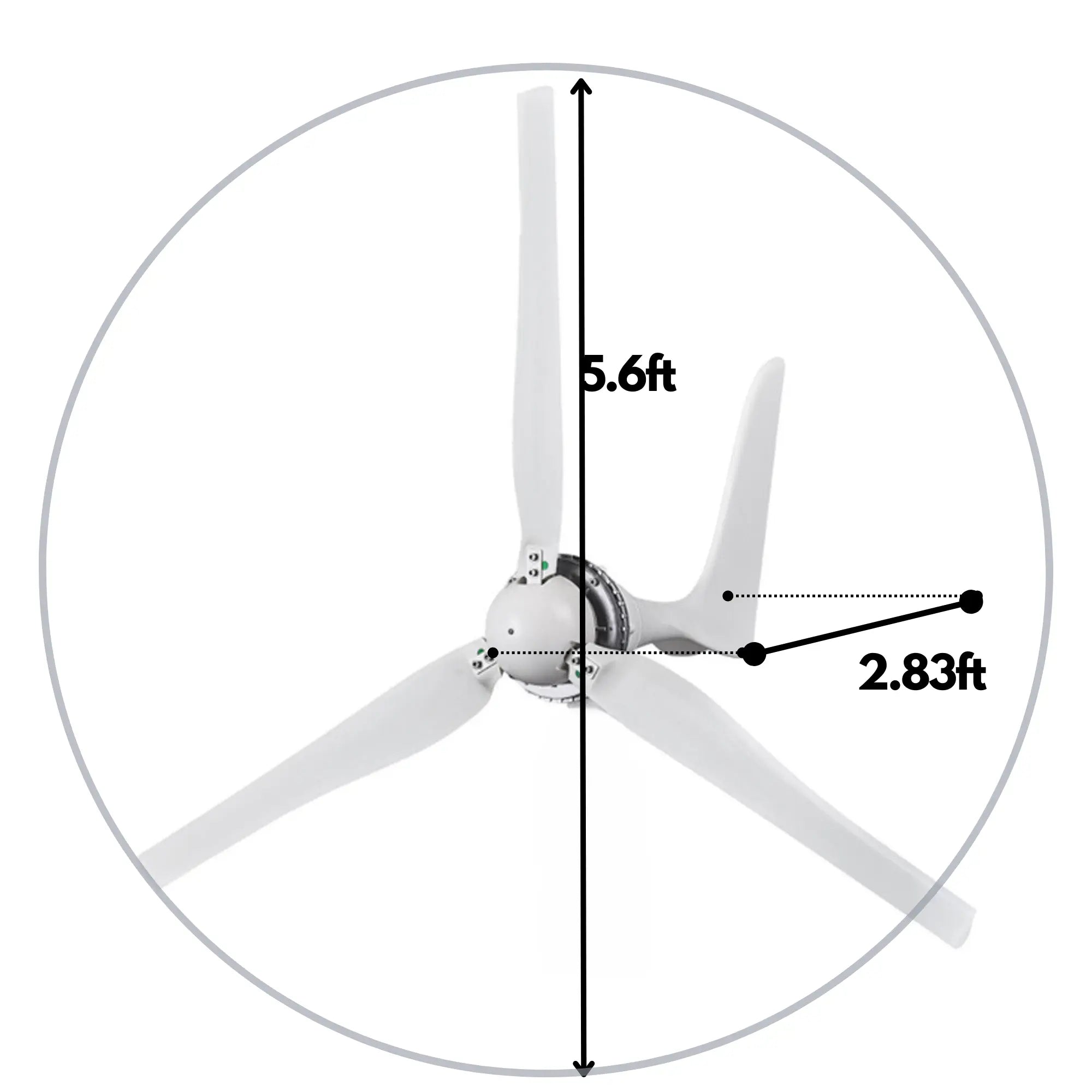 Automaxx Windmill 1500W Wind Turbine Generator Kit – Off-Grid Renewable Power for Homes & RVs (DA1500A9DE)
