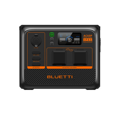 BLUETTI AC60P Portable Power Station 600W 504Wh (P-AC60P-US-GY-BL-010)