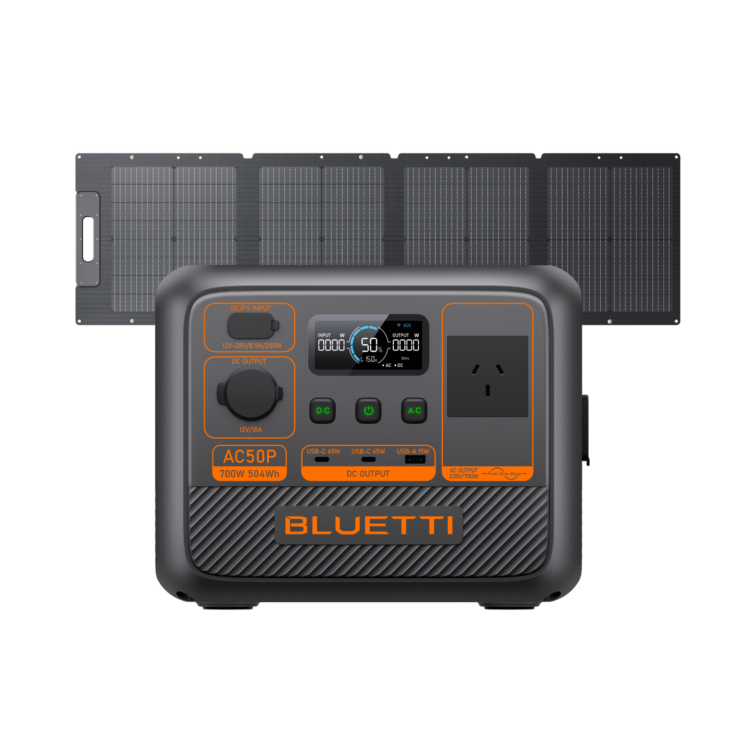 BLUETTI AC50P Portable Power Station 700W 504Wh (P-AC50P-US-GY-BL-010) - Do not active