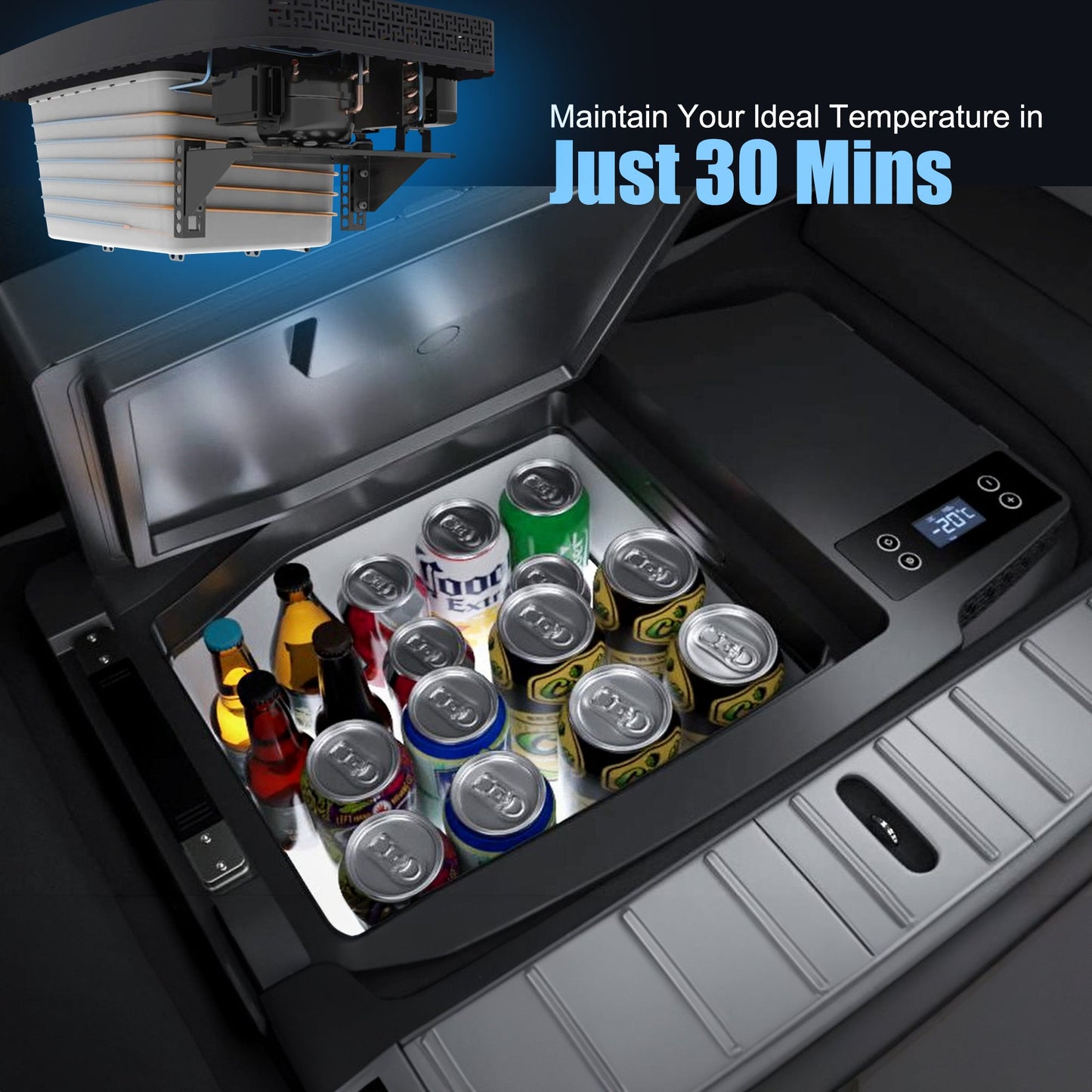 ACOPOWER TesFridge Portable Freezer Specially Designed for Tesla Model 3 (HY-T20)