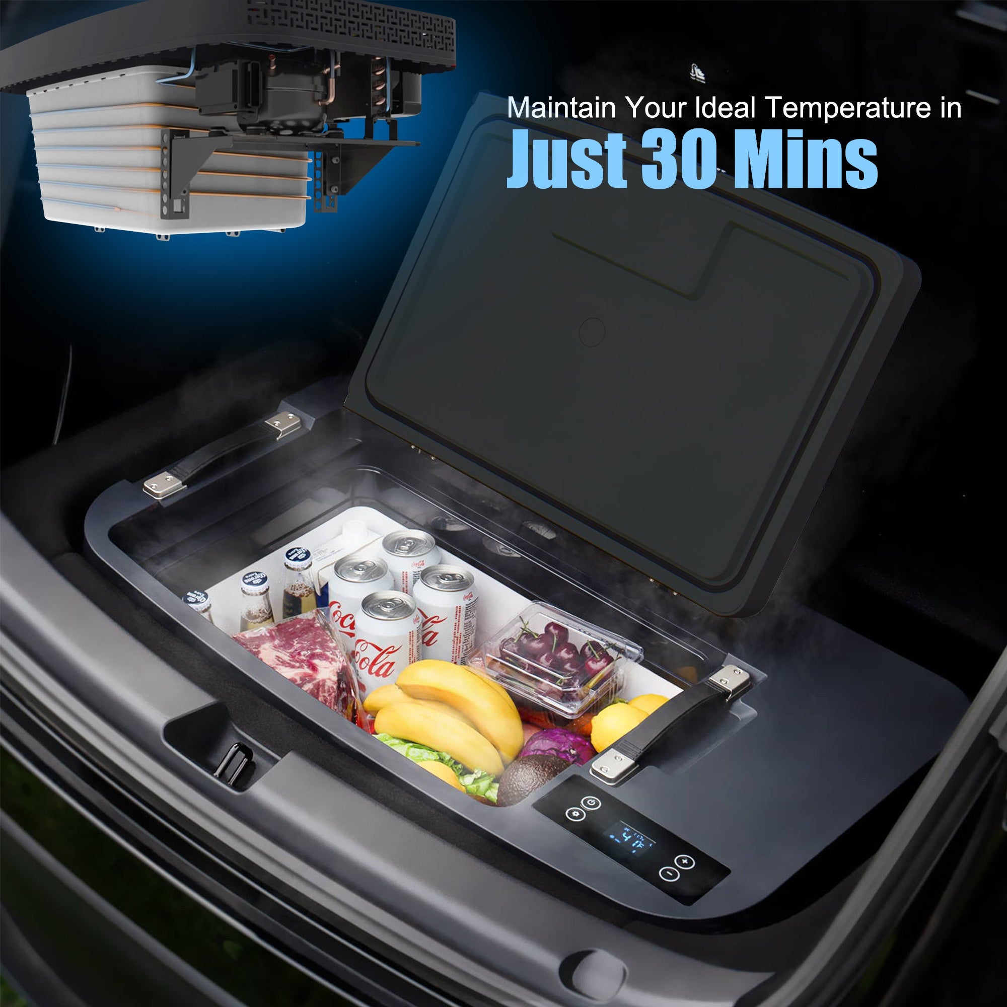 ACOPOWER TesFridge Portable Freezer Specially Designed for Tesla Model Y (HY-T-35)