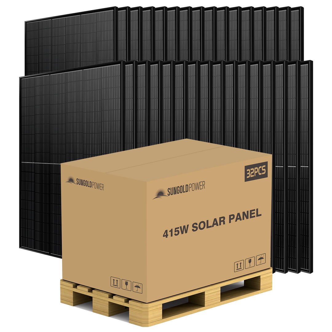 SunGoldPower 415W Mono Black Solar Panel | High-Efficiency | Durable Solar Energy Solution (SG-415WM)