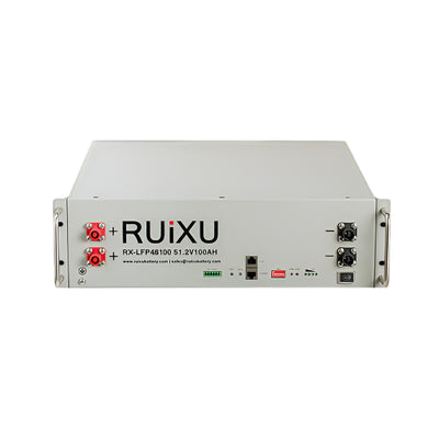 RUiXU 48V Server Rack battery | 19" Rack Mounted 3U Module | UL1973 | UL9540A| CEC | SGIP (RX-LFP48100)