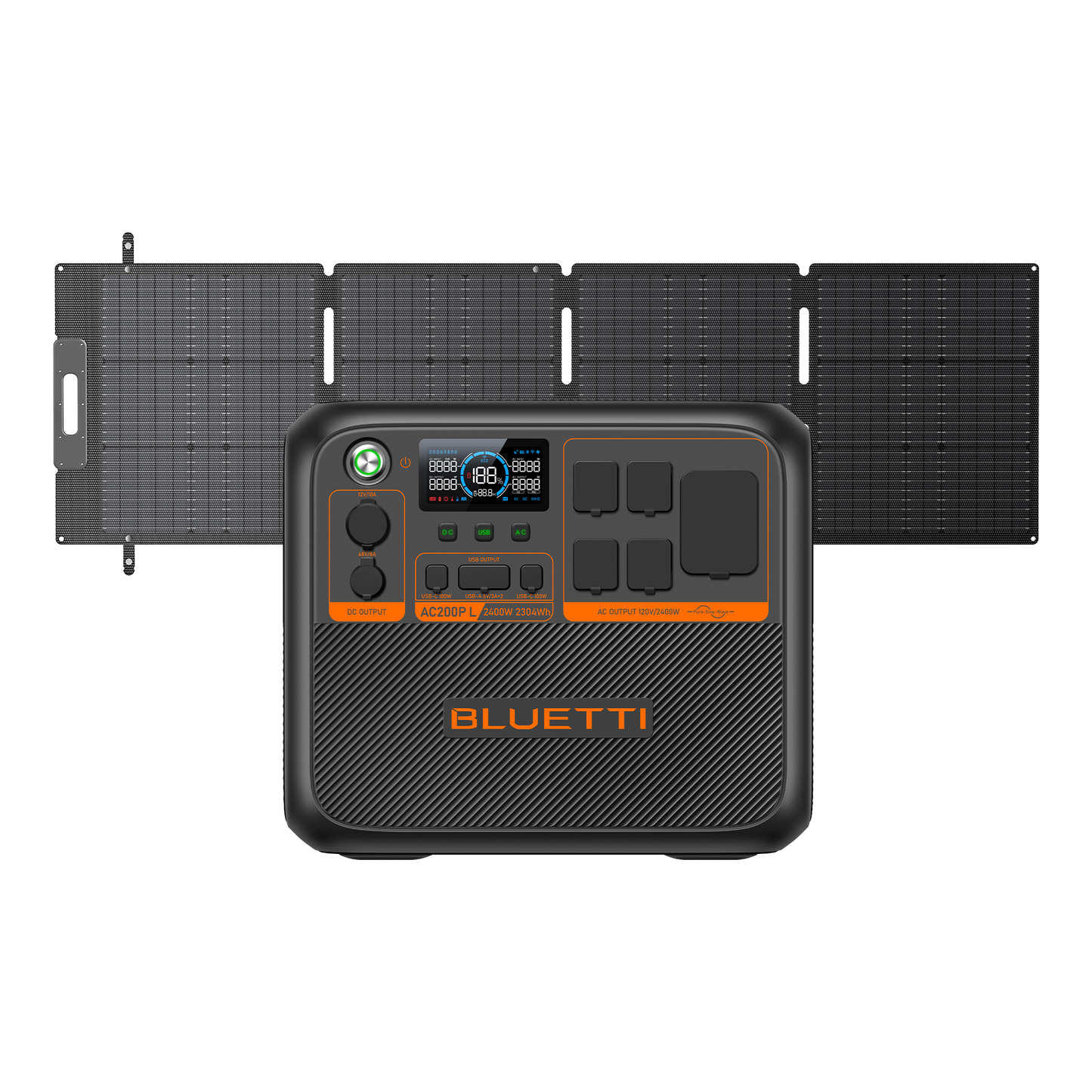 BLUETTI AC200P L Portable Power Station 2,400W 2,304Wh (P-AC200PL-US-GY-BL-010)