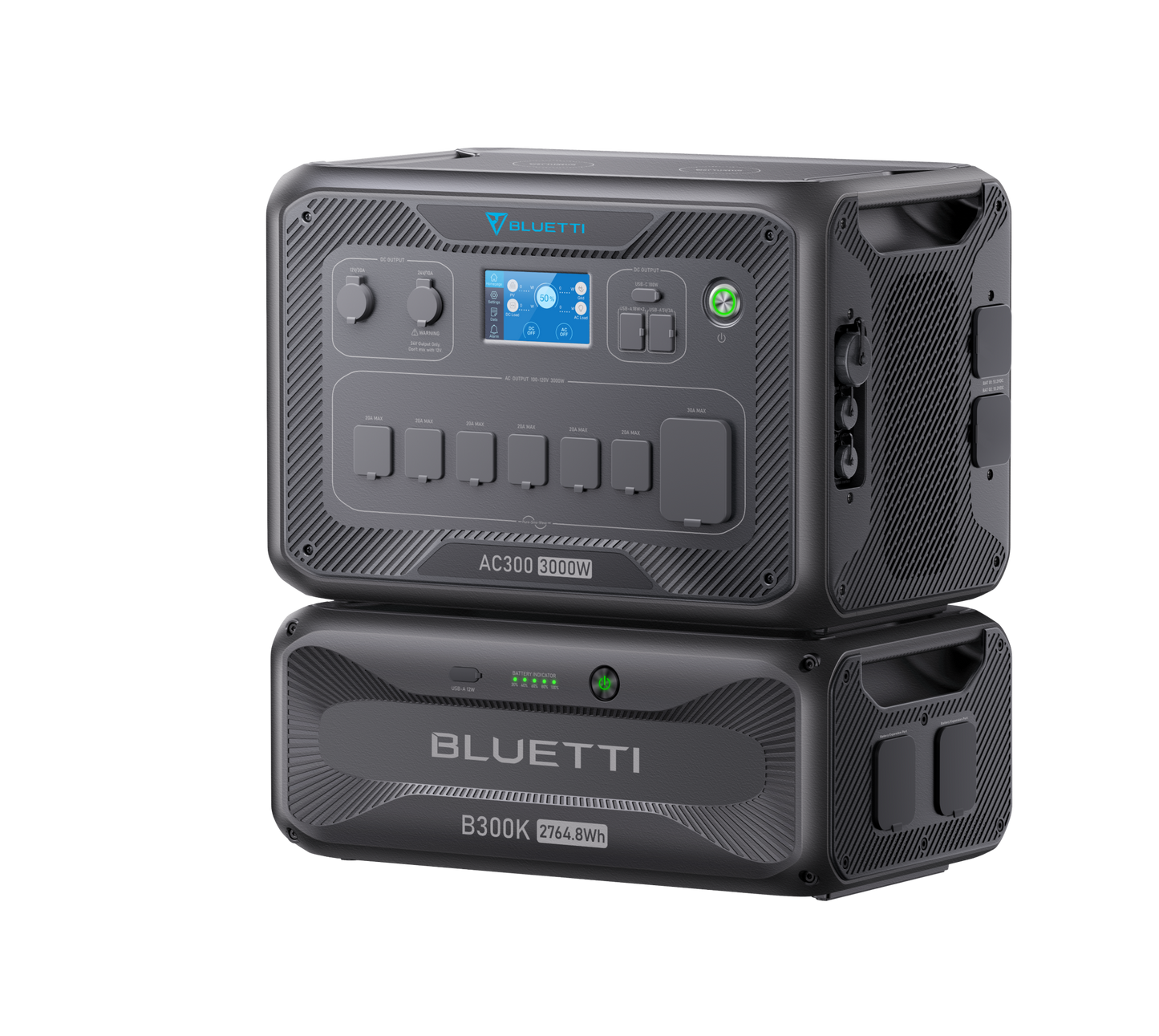 BLUETTI AC300 + B300K Home Battery Backup System 3.000W 2.764,8Wh (AC300-3-58-SPFUS-00)