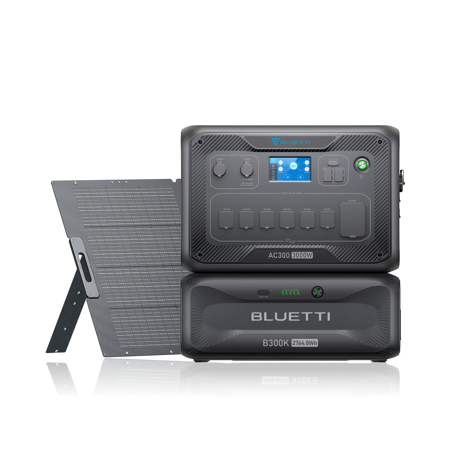 BLUETTI AC300 + B300K Home Battery Backup System 3.000W 2.764,8Wh (AC300-3-58-SPFUS-00)