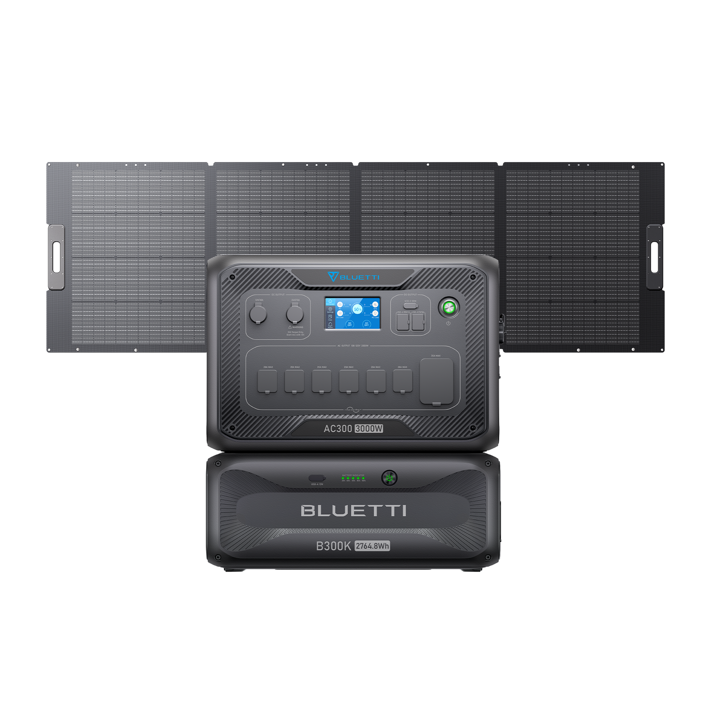 BLUETTI AC300 + B300K Home Battery Backup System 3.000W 2.764,8Wh (AC300-3-58-SPFUS-00)