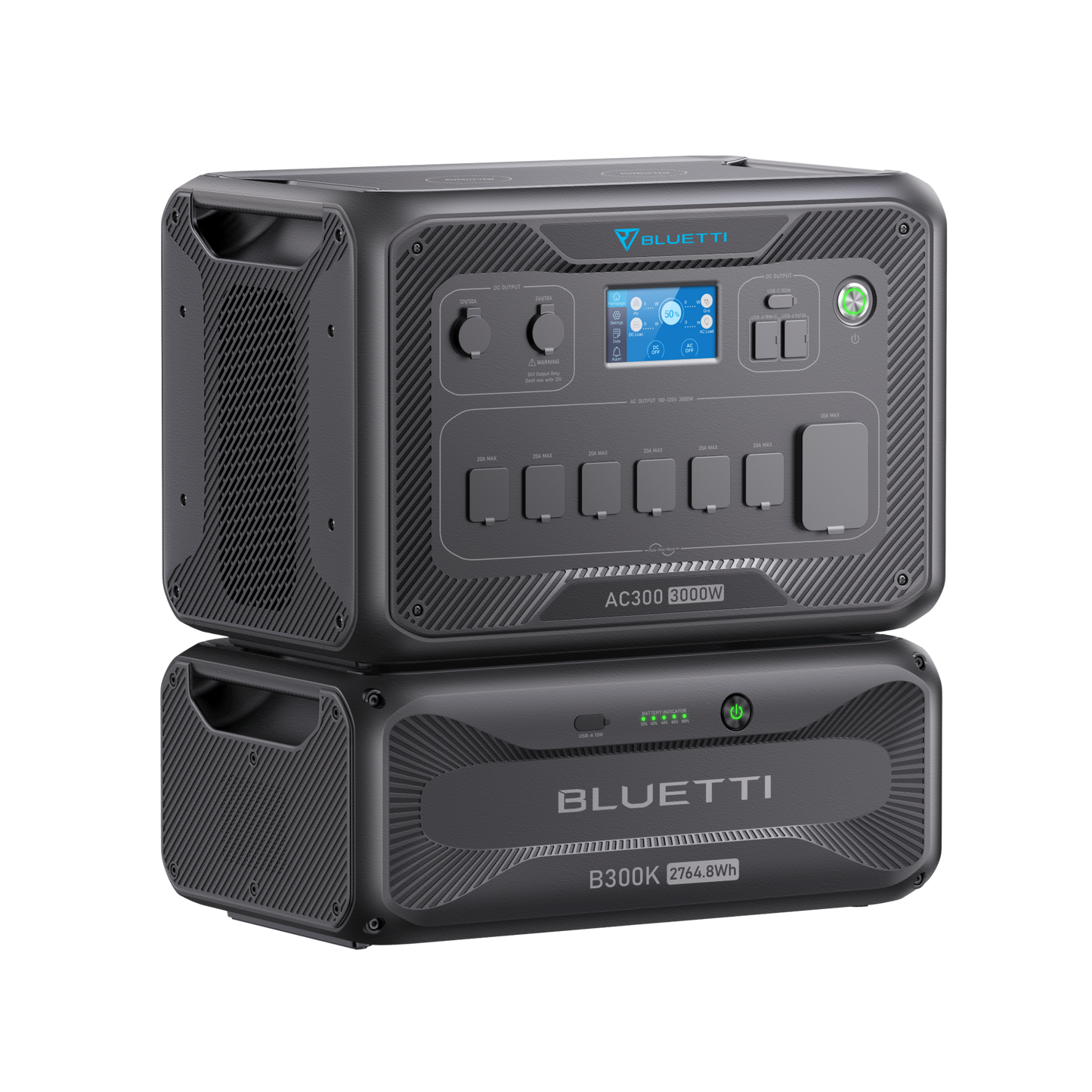 BLUETTI AC300 + B300K Home Battery Backup System 3.000W 2.764,8Wh (AC300-3-58-SPFUS-00)