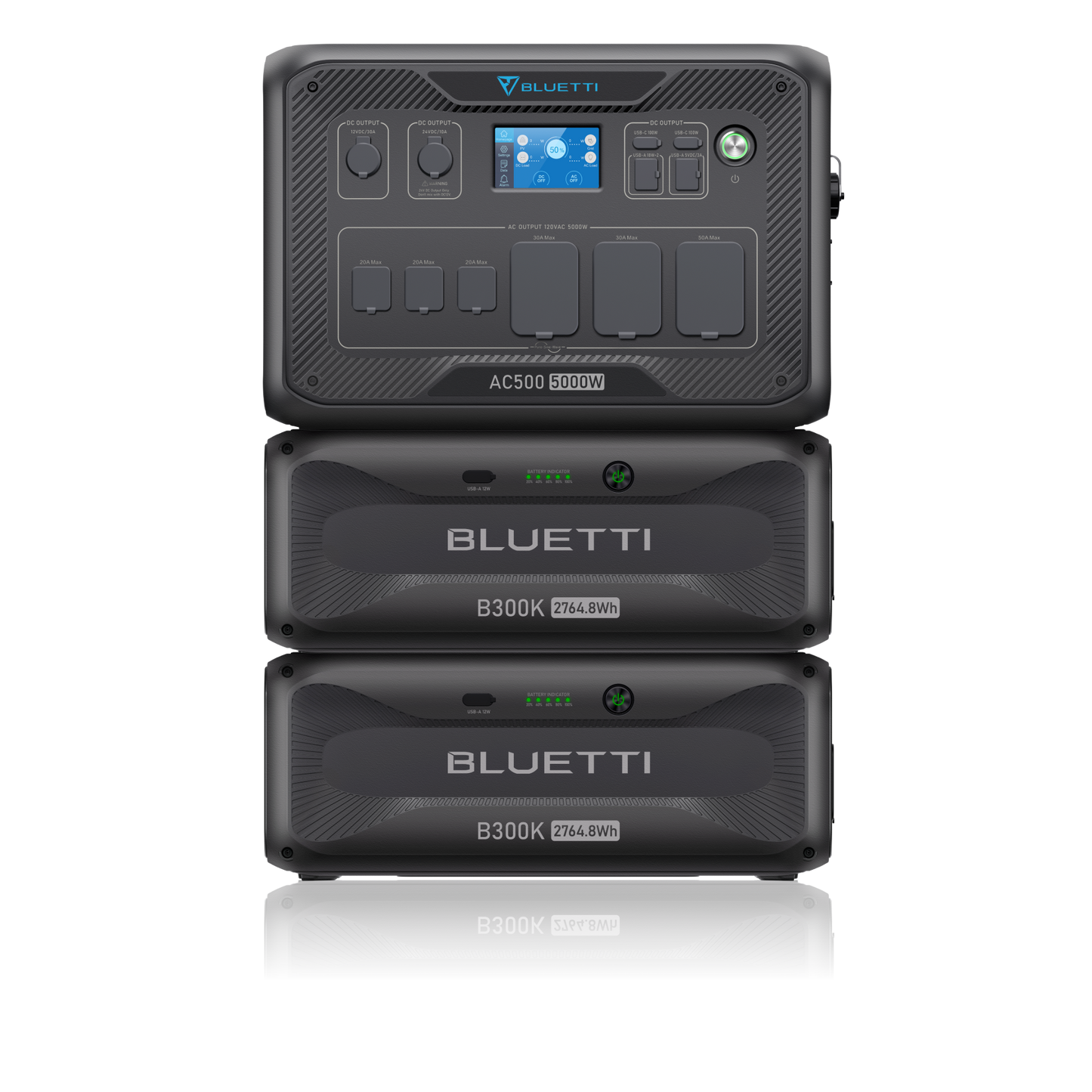 BLUETTI AC500 + B300K Home Battery Backup System | 5,000W Solar Generator Kit (Set C-AC500-3-44)