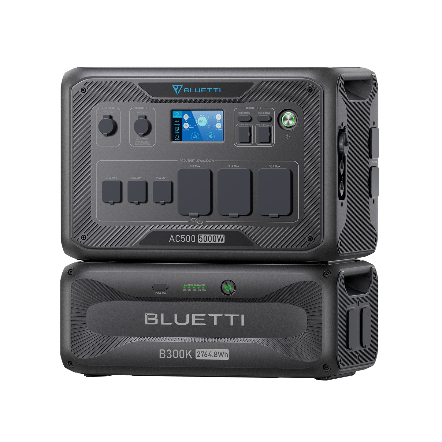 BLUETTI AC500 + B300K Home Battery Backup System | 5,000W Solar Generator Kit (Set C-AC500-3-44)