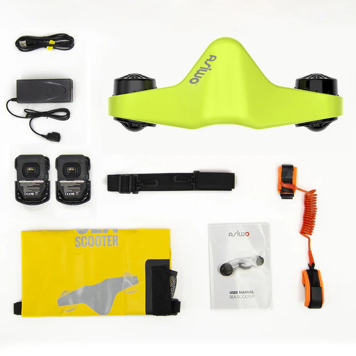 ASIWO Manta Sea Scooter | Underwater Scooter 40M | 3-Speed Settings and Camera Mount (EL-SS01)