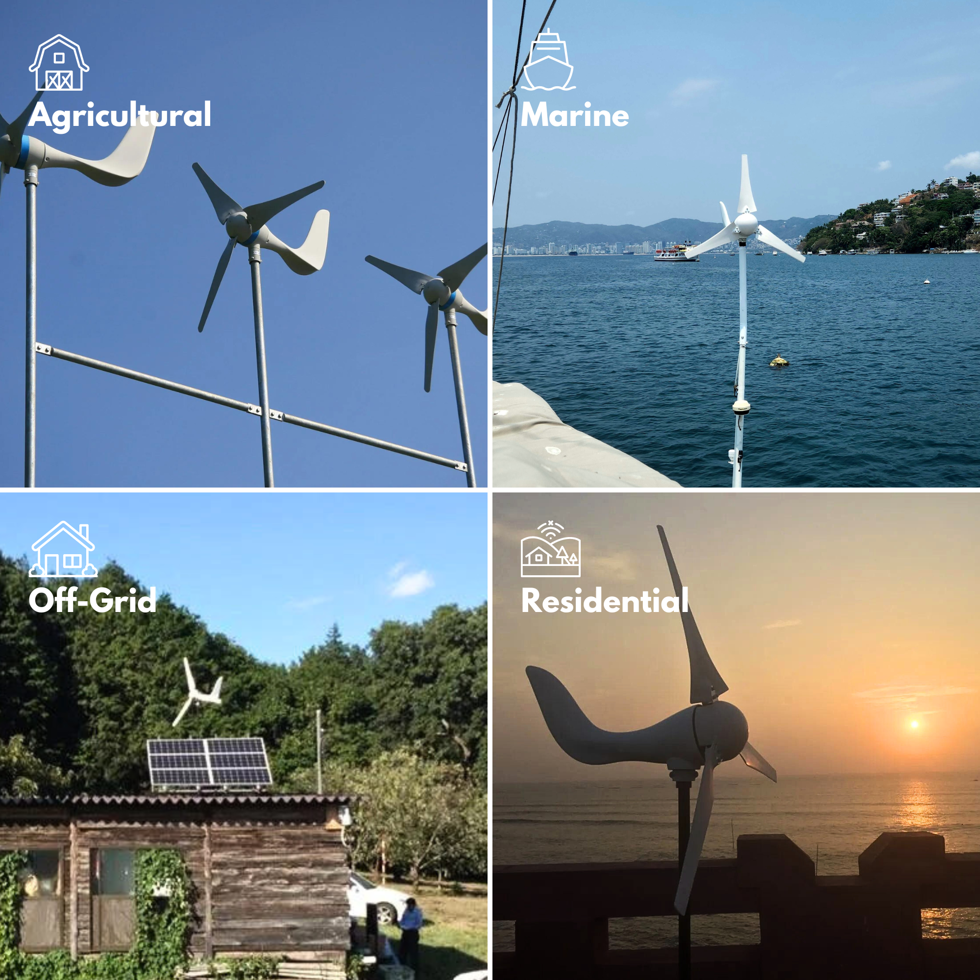 Automaxx Windmill 1500W Wind Turbine Generator Kit – Off-Grid Renewable Power for Homes & RVs (DA1500A9DE)
