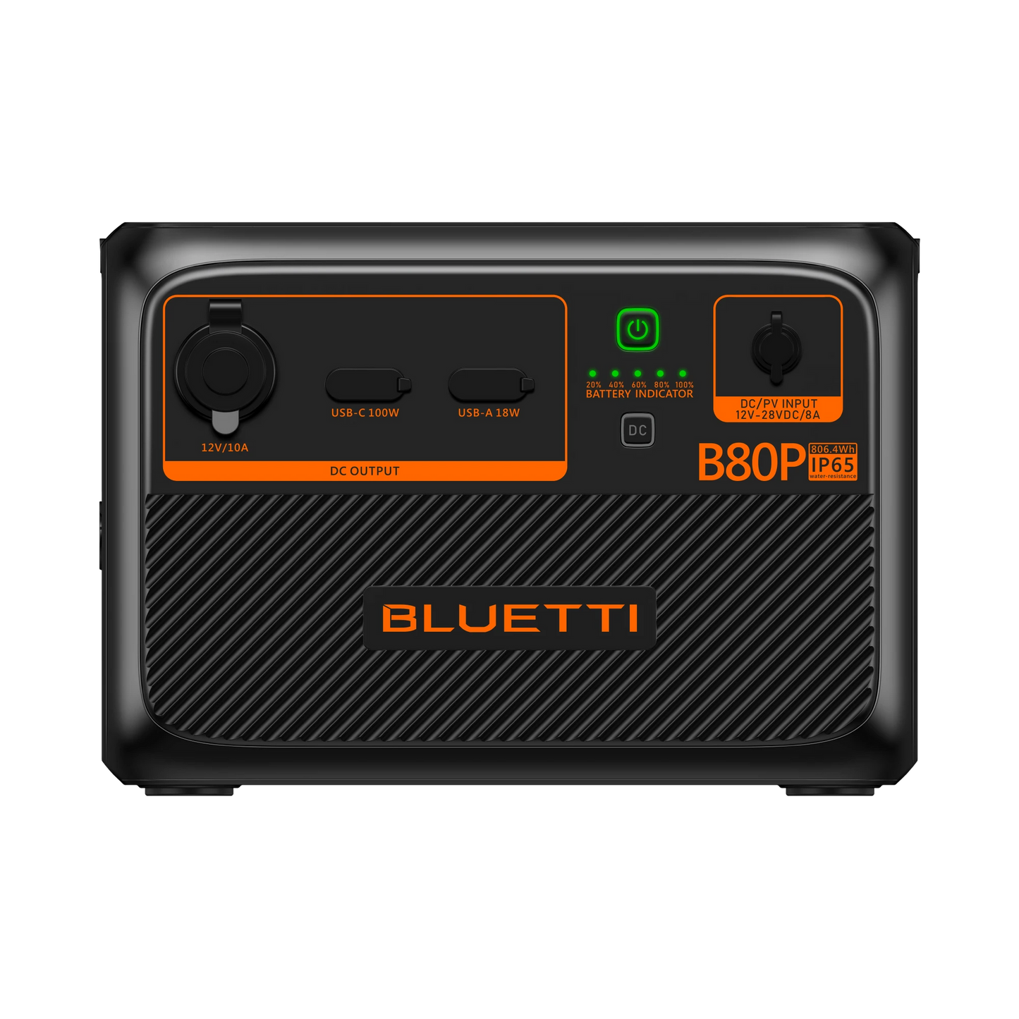 BLUETTI B80P Expansion Battery 806Wh LiFePO₄ Portable Power Backup (P-B80P-US-GY-BL-010)