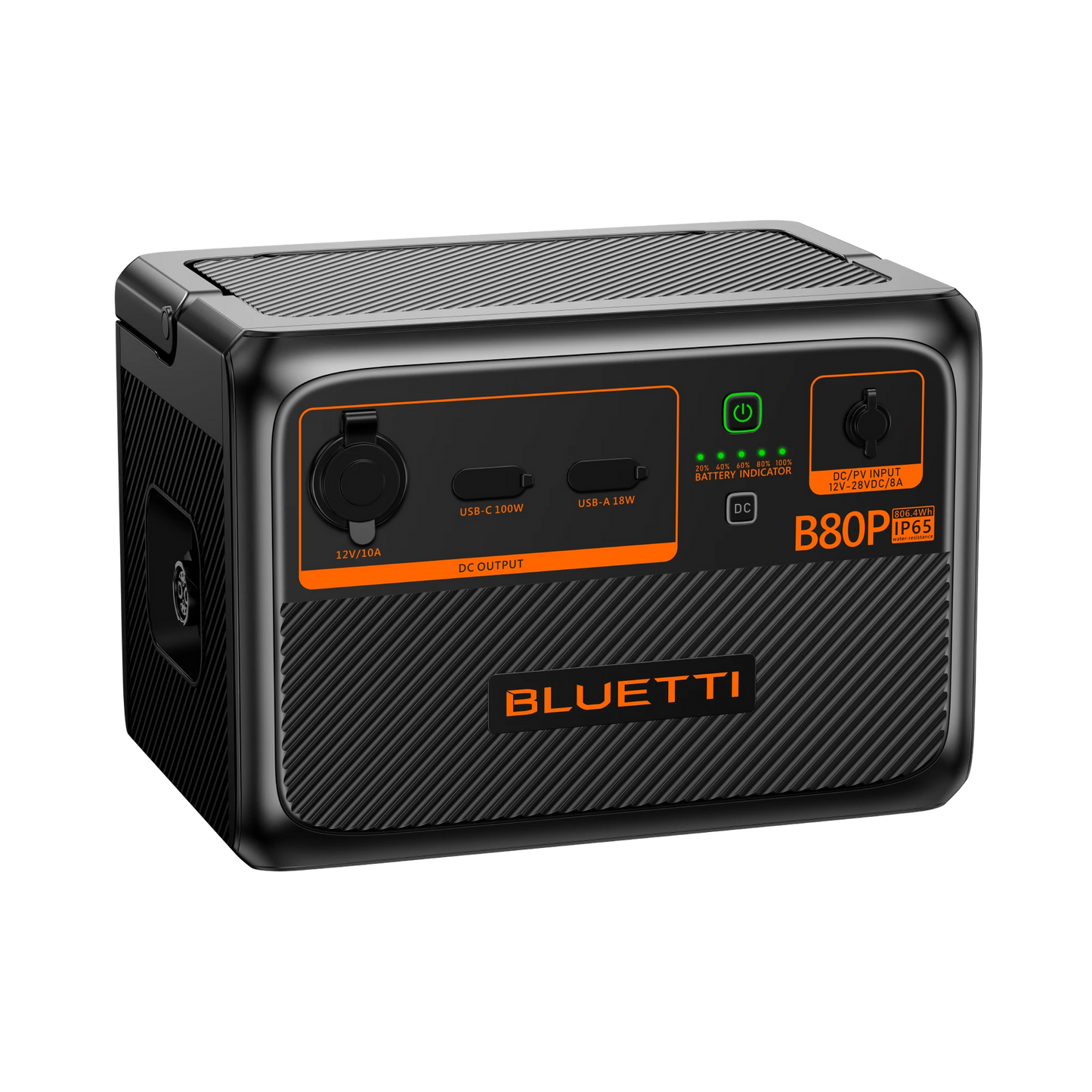 BLUETTI B80P Expansion Battery 806Wh LiFePO₄ Portable Power Backup (P-B80P-US-GY-BL-010)