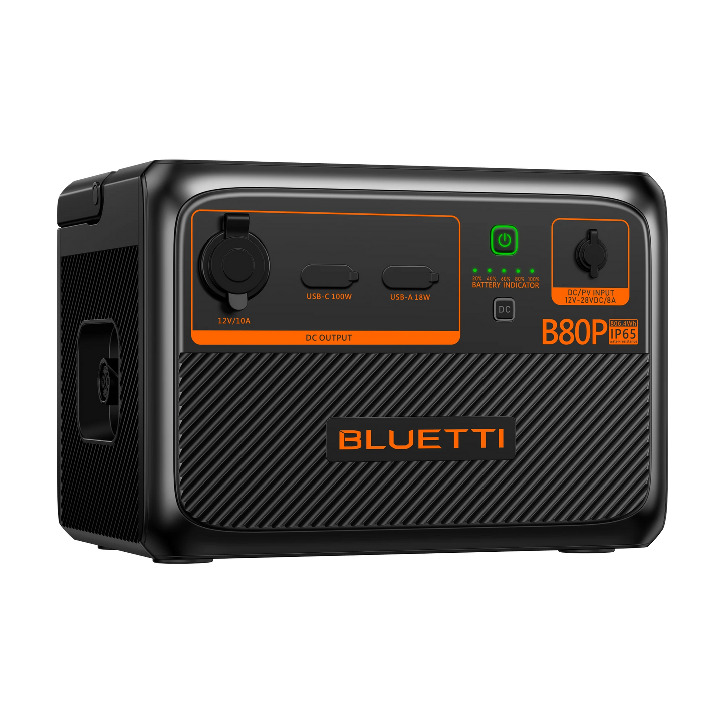 BLUETTI B80P Expansion Battery 806Wh LiFePO₄ Portable Power Backup (P-B80P-US-GY-BL-010)