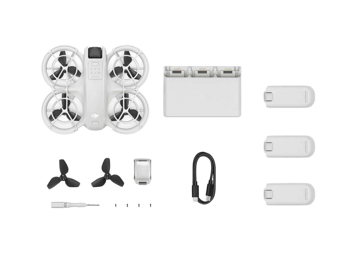 DJI Neo Combo - Palm-Sized 4K Stabilized Video Drone with 3 Batteries (CP.FP.00000218.01)