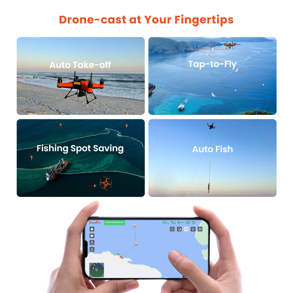 swellpro fishing drone dropping multiple baits