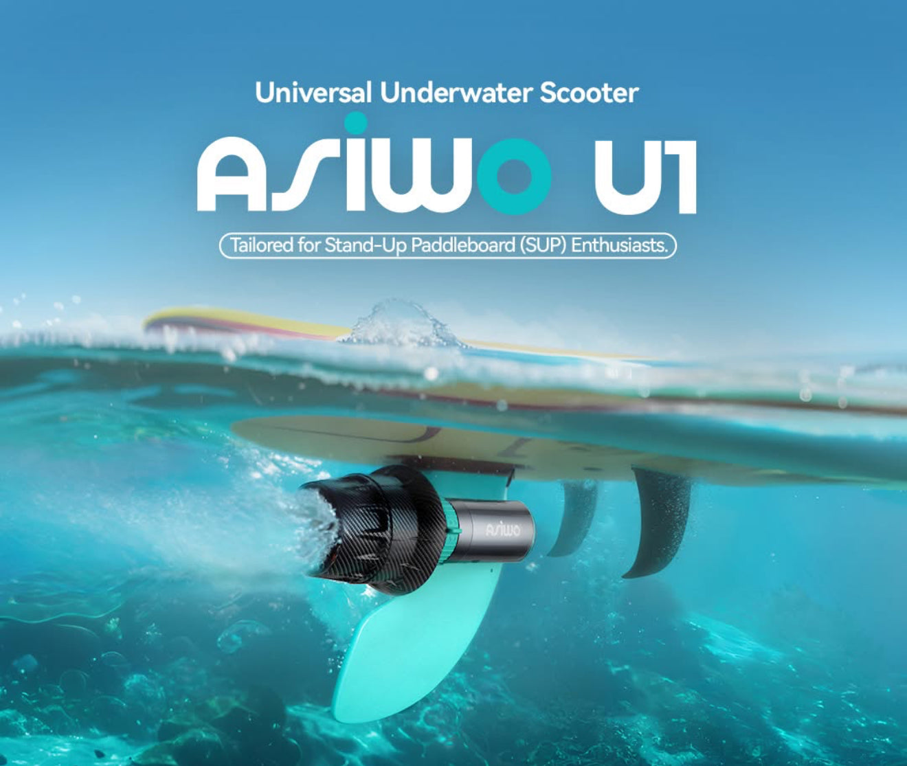 ASIWO U1 Universal Underwater Scooter 2-in-1 for Diving SUP / Kayak (ES-U1)