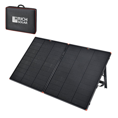 Rich Solar MEGA 200 Portable Briefcase Solar Panel | 200 Watt Portable Solar Panel | Powerful 12V Portable Solar Panel for Generators, Power Stations, Campers | High Efficiency (RS-X200B)