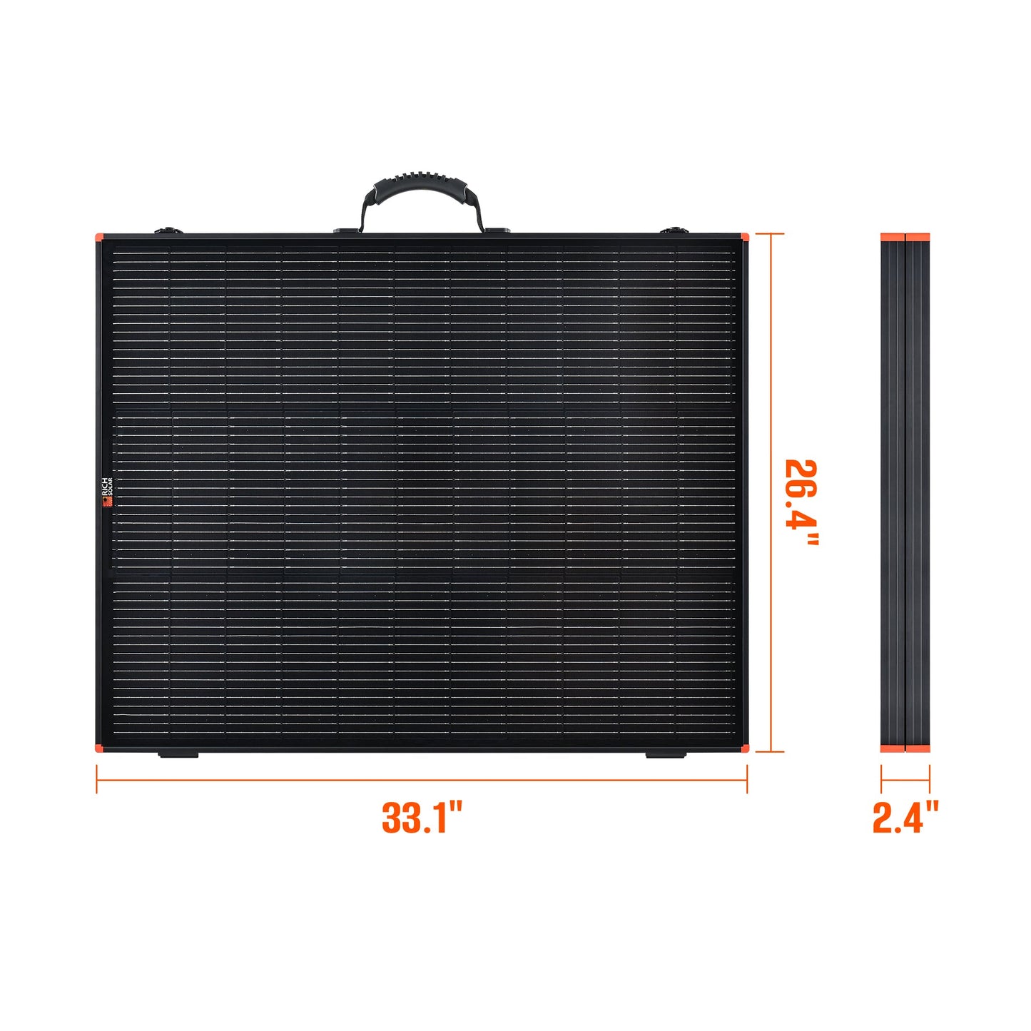 Rich Solar MEGA 200 Portable Briefcase Solar Panel | 200 Watt Portable Solar Panel | Powerful 12V Portable Solar Panel for Generators, Power Stations, Campers | High Efficiency (RS-X200B)