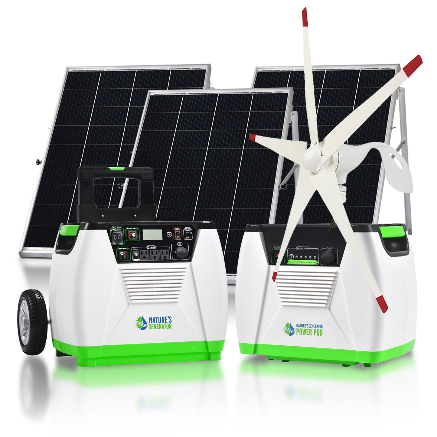 Nature’s Generator Platinum - WE System | 1800W Solar & Wind Power Kit (HKNGPTWE)
