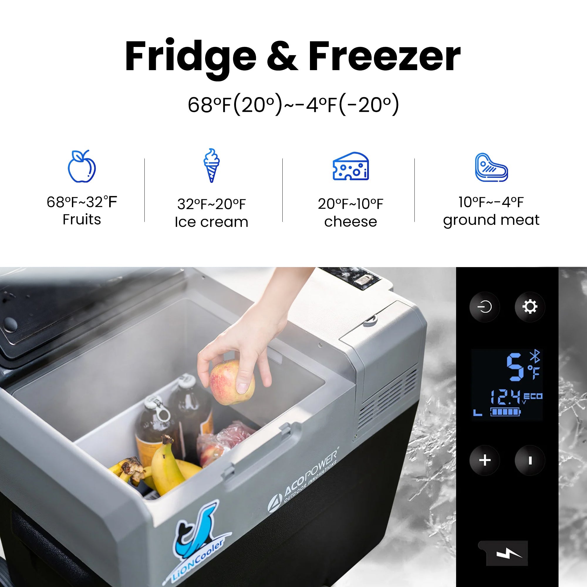 ACOPOWER LiONCooler Pro Portable Solar Fridge Freezer - 30L,40L,50L (HY-P30)
