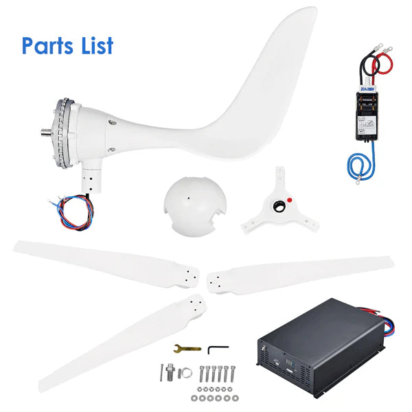 Automaxx Windmill 1500W Wind Turbine Generator Kit – Off-Grid Renewable Power for Homes & RVs (DA1500A9DE)