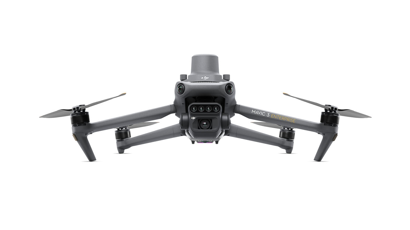 Front view of the DJI Mavic 3M Multispectral Enterprise Drone showcasing its advanced design and features.