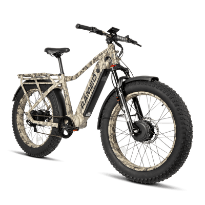Rambo Megatron 3.0 All-Wheel Drive All-Terrain Fat Tire Electric Bike - 48V 1000W 20Ah hub motor